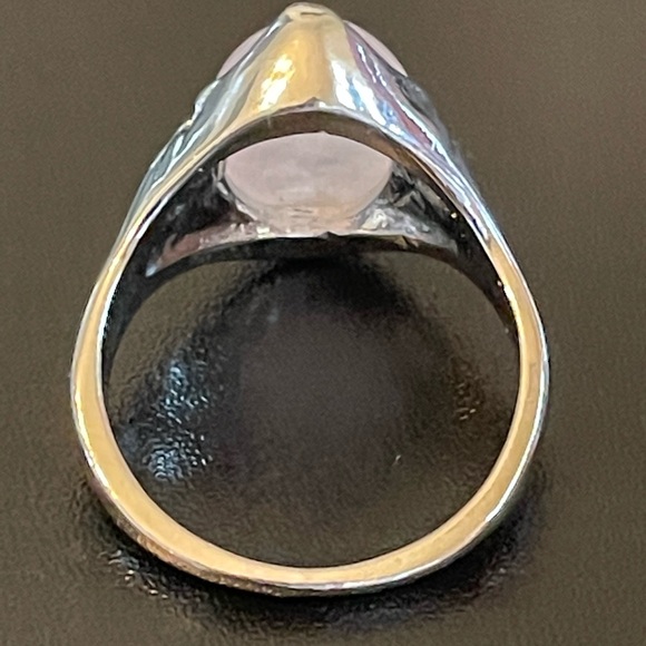 Elegant Rose quartz S925 silver ring - Picture 4 of 9